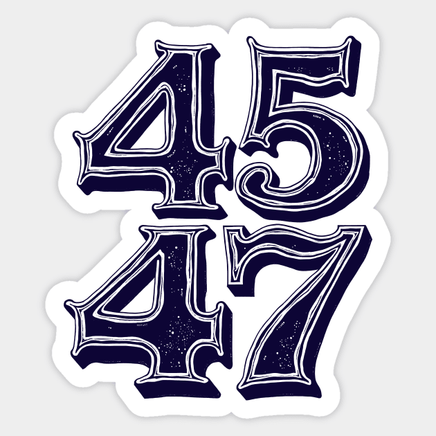 45 47 Sticker by CreativeSage